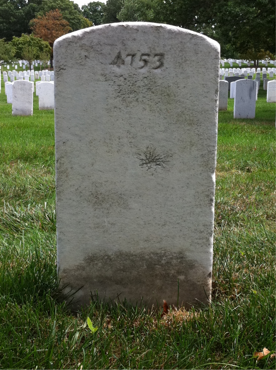 Back of headstone — Richard Baird