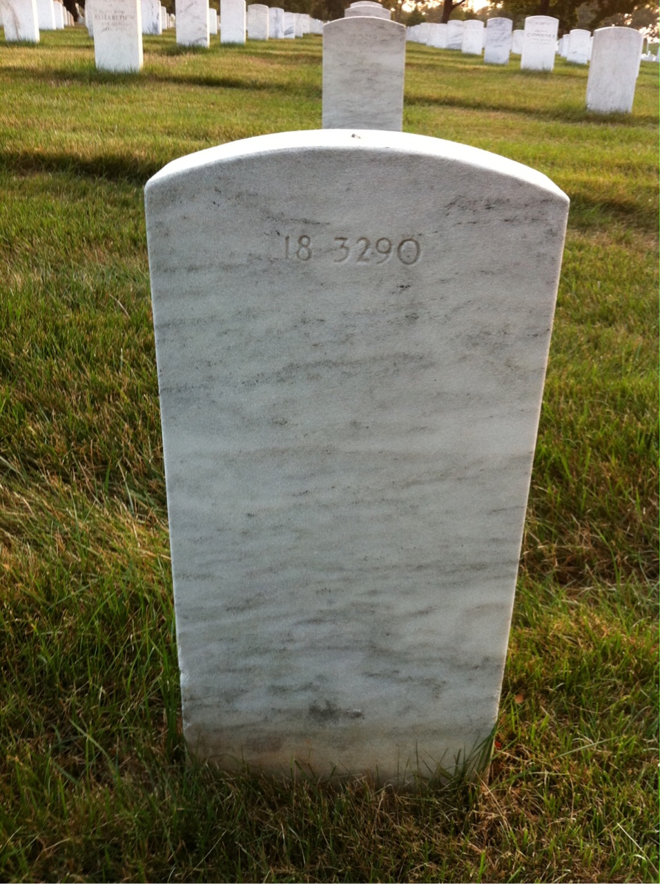 Back of headstone — Owen Bennett