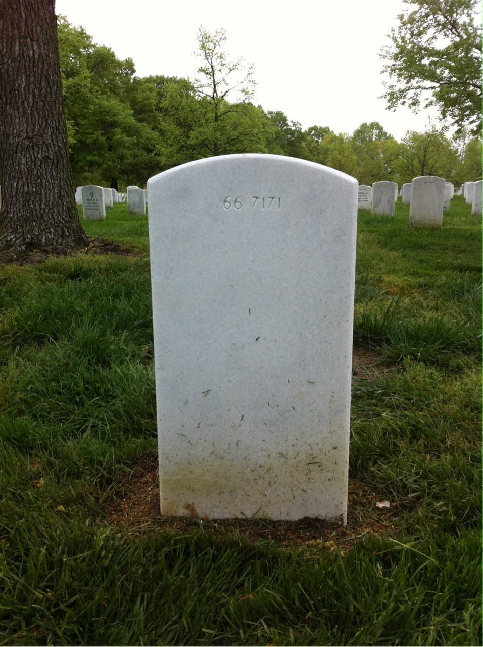 Back of headstone — Sean Heatherman