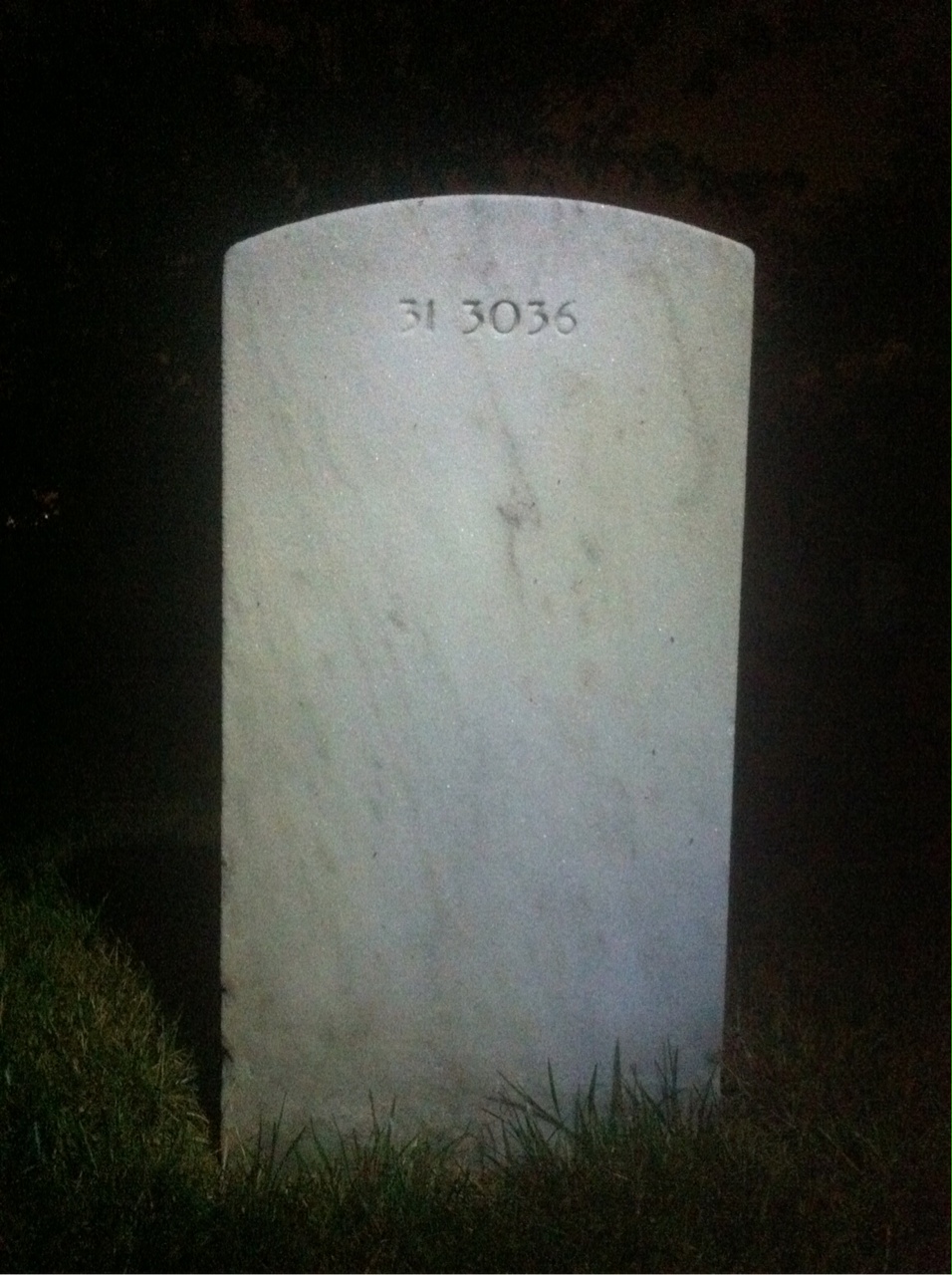 Back of headstone — Owen Murray