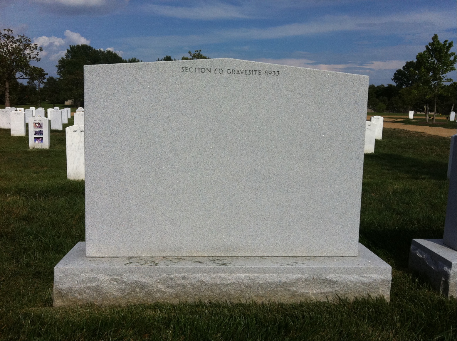 Back of headstone — Edward Parsley