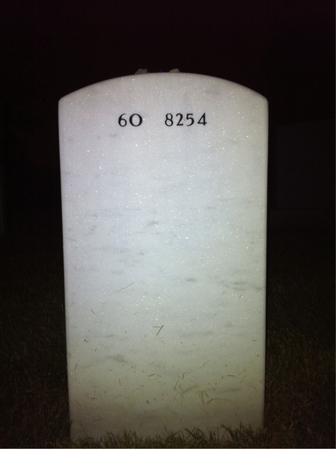 Back of headstone — Tyler Swisher