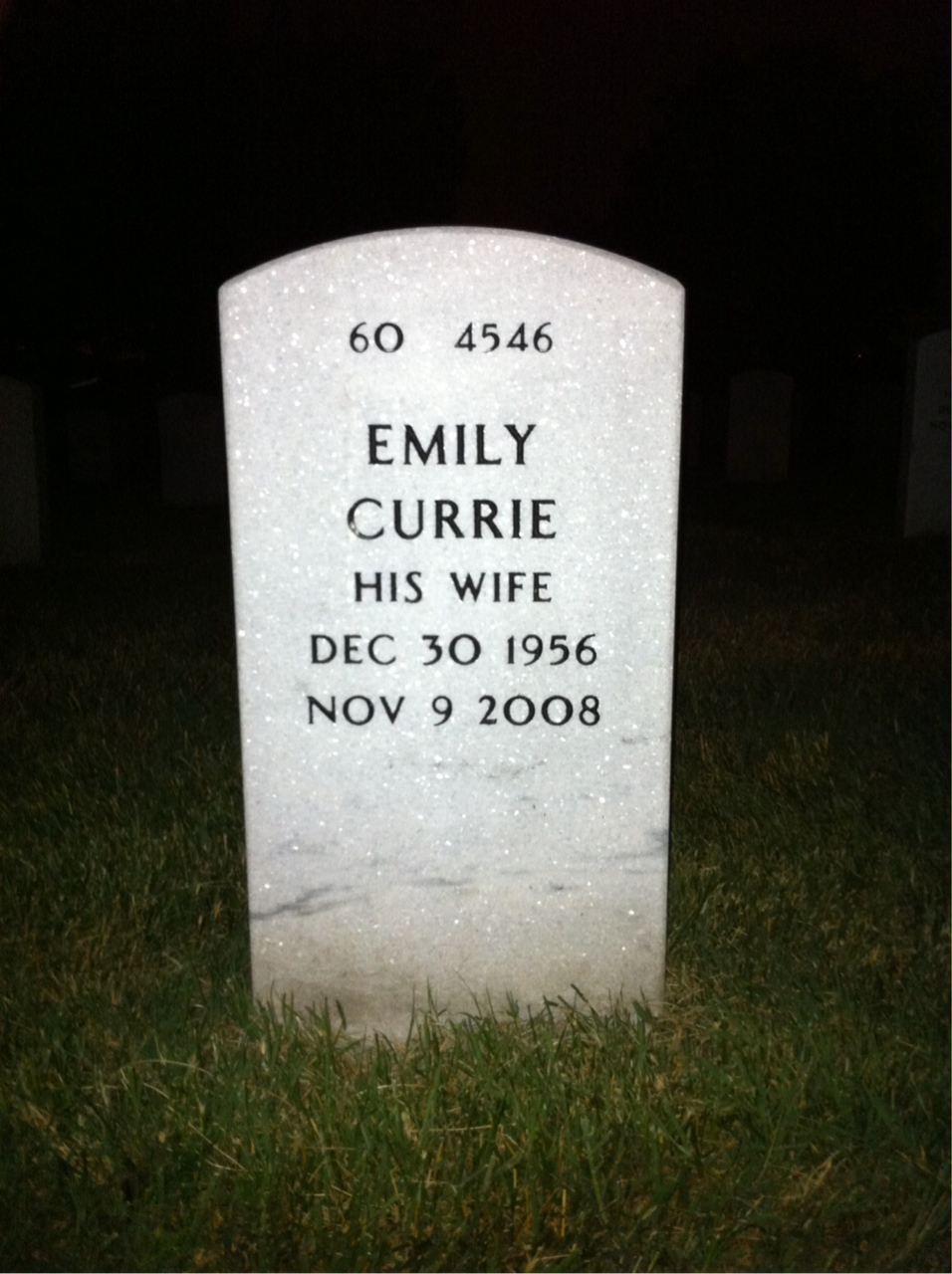 Back of headstone — Roderic Moses