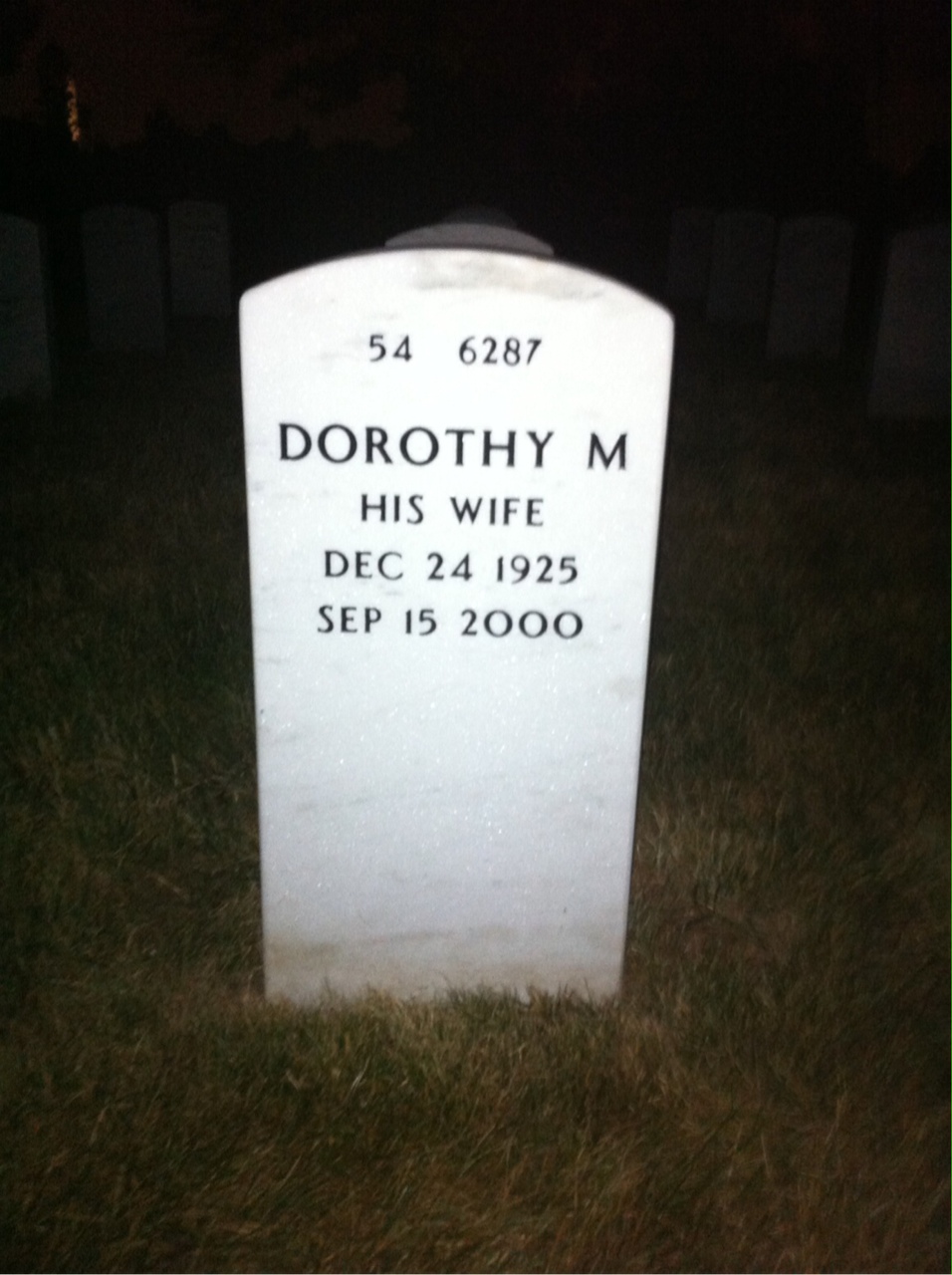 Back of headstone — John Modell