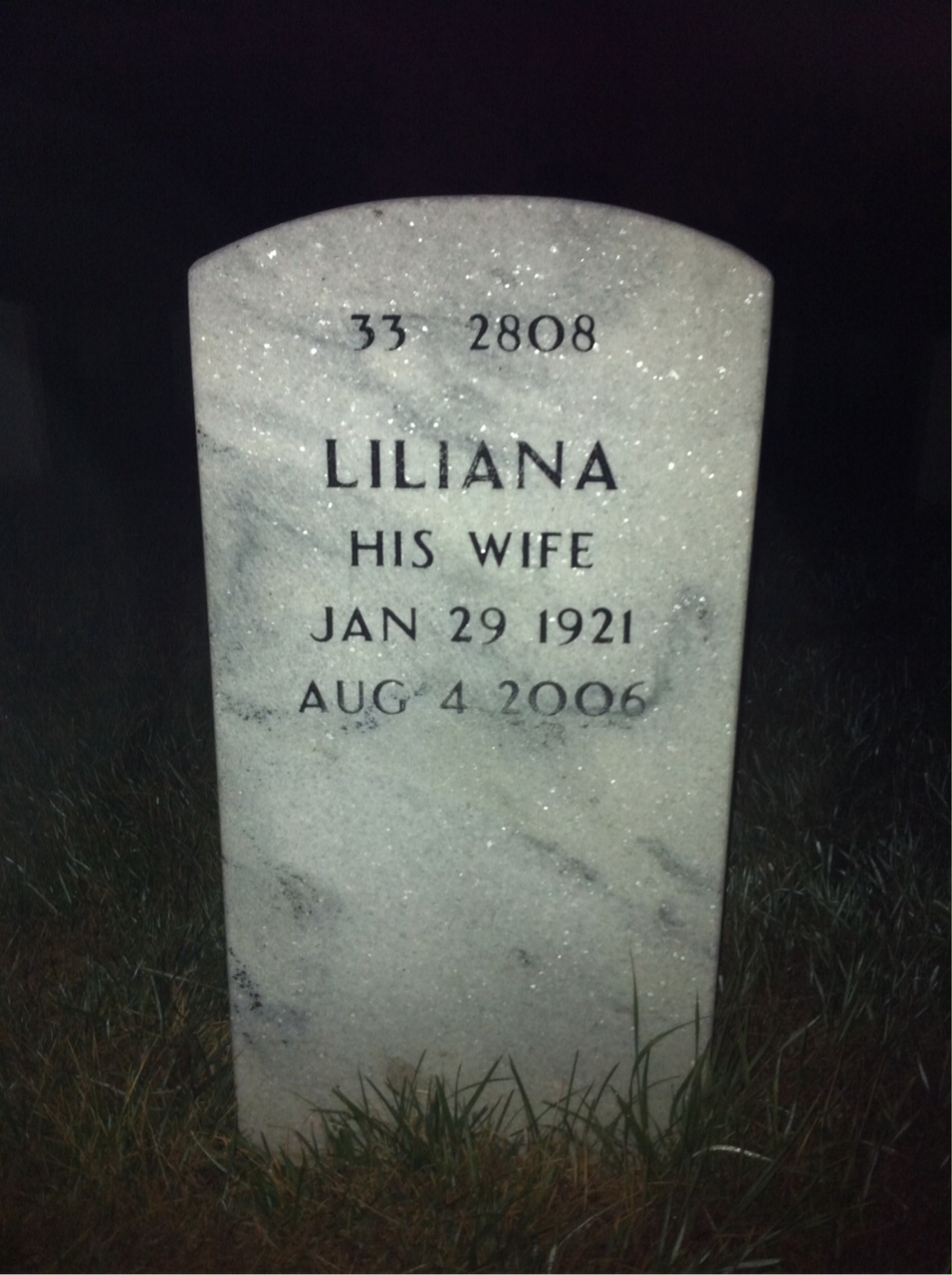 Back of headstone — Robert Klar