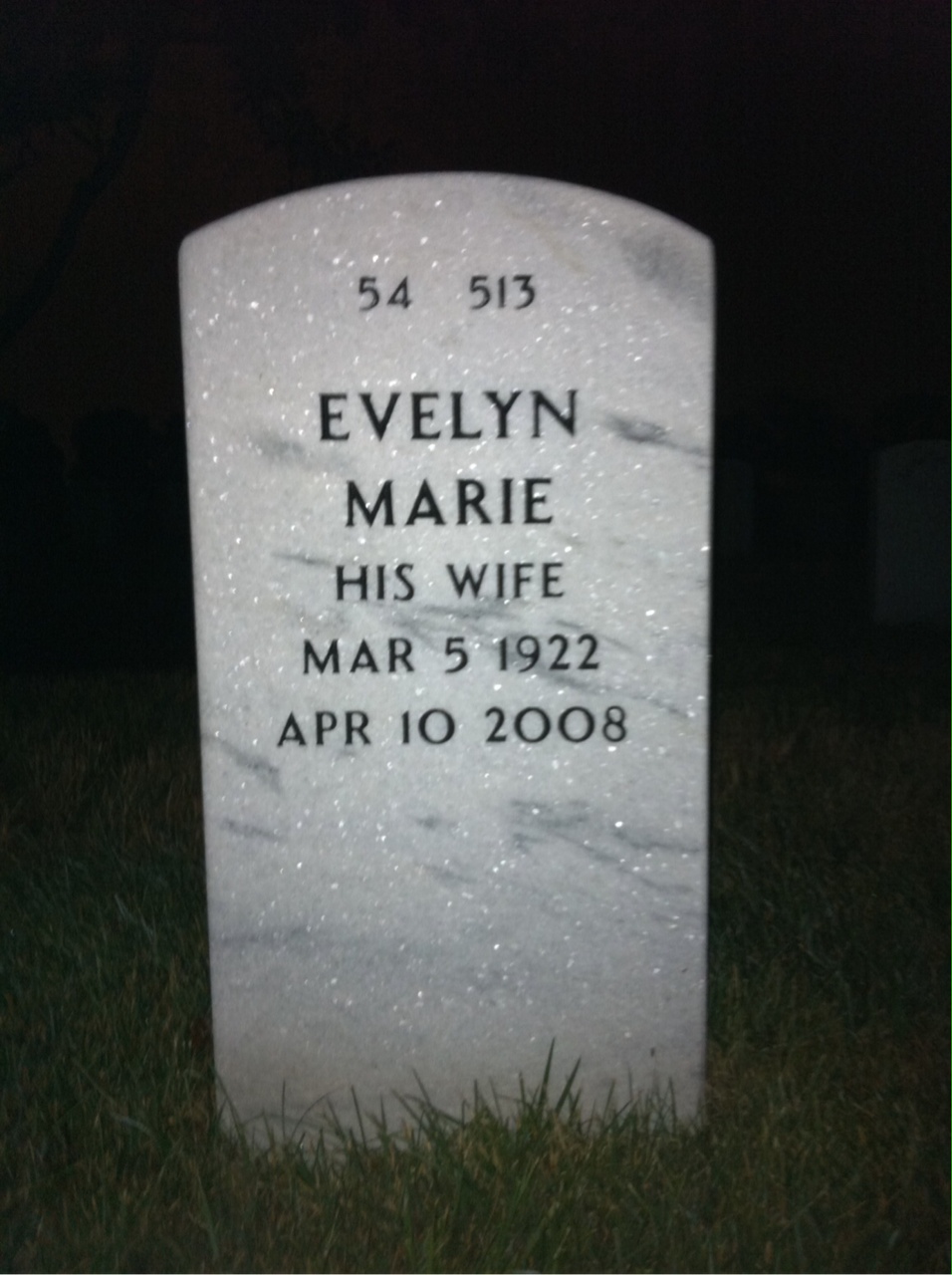 Back of headstone — James Madden