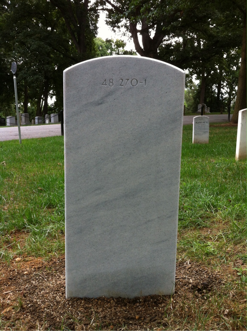 Back of headstone — Joseph Alexander