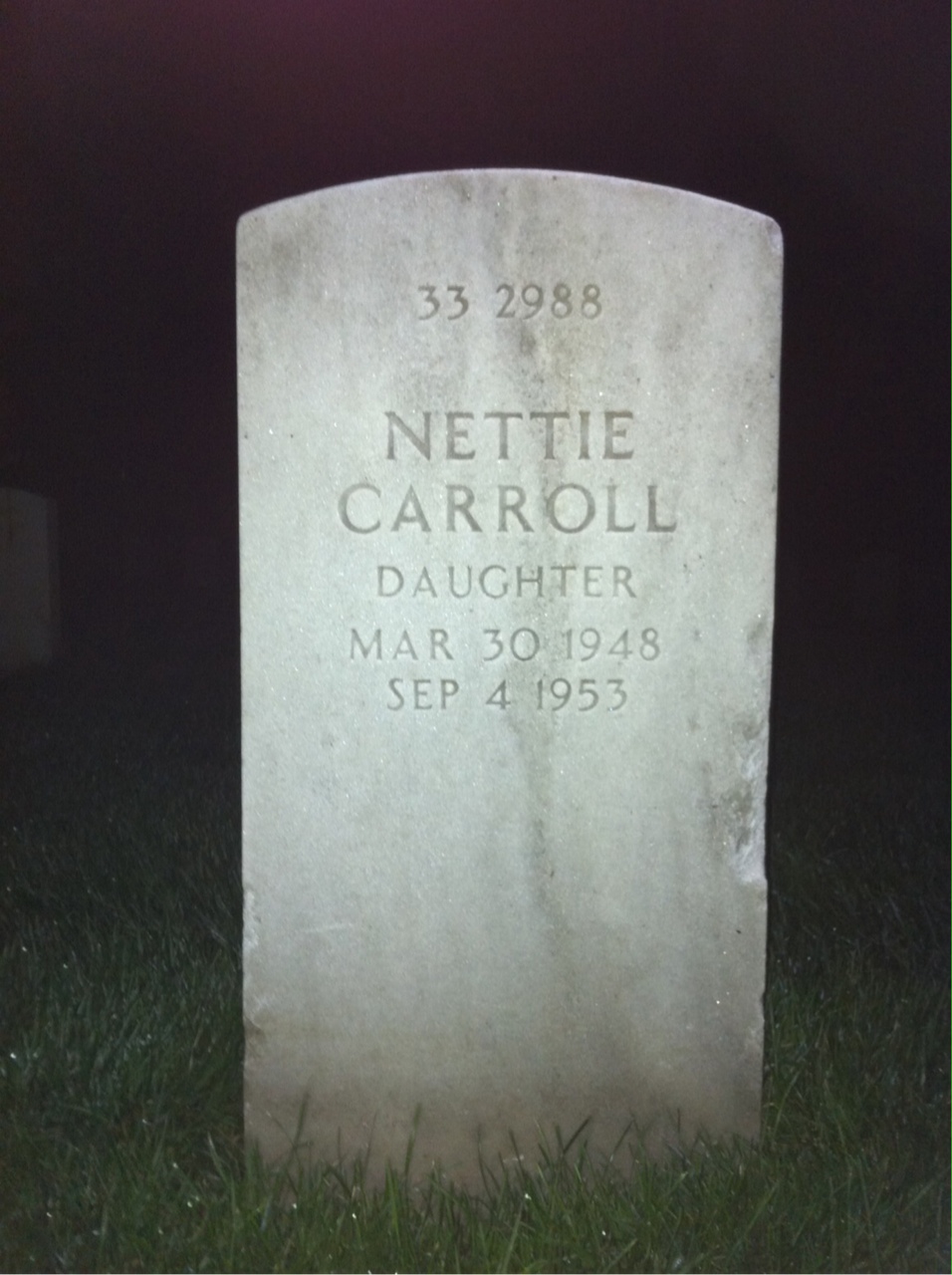 Back of headstone — James Bushrod