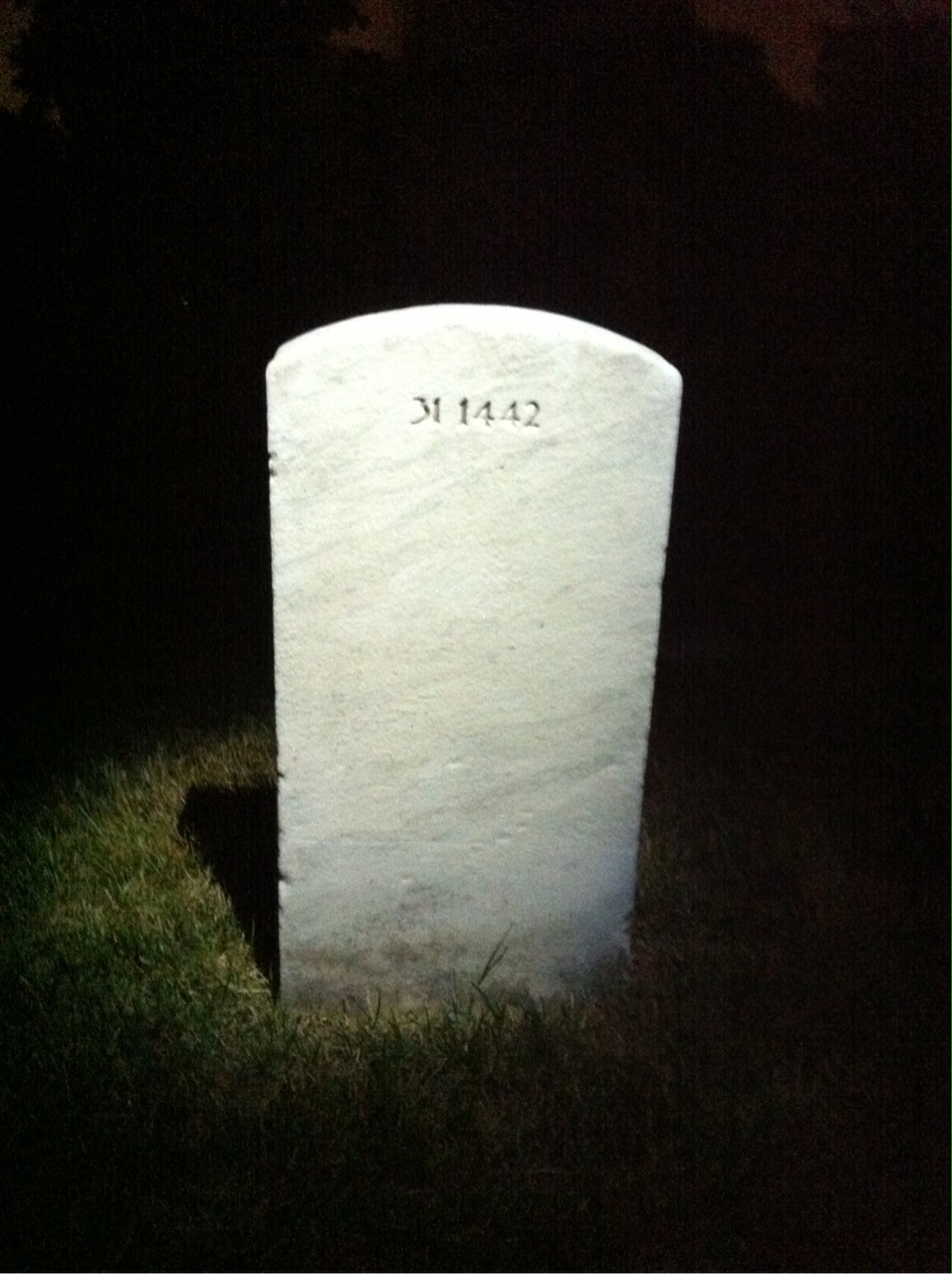 Back of headstone — George Askew