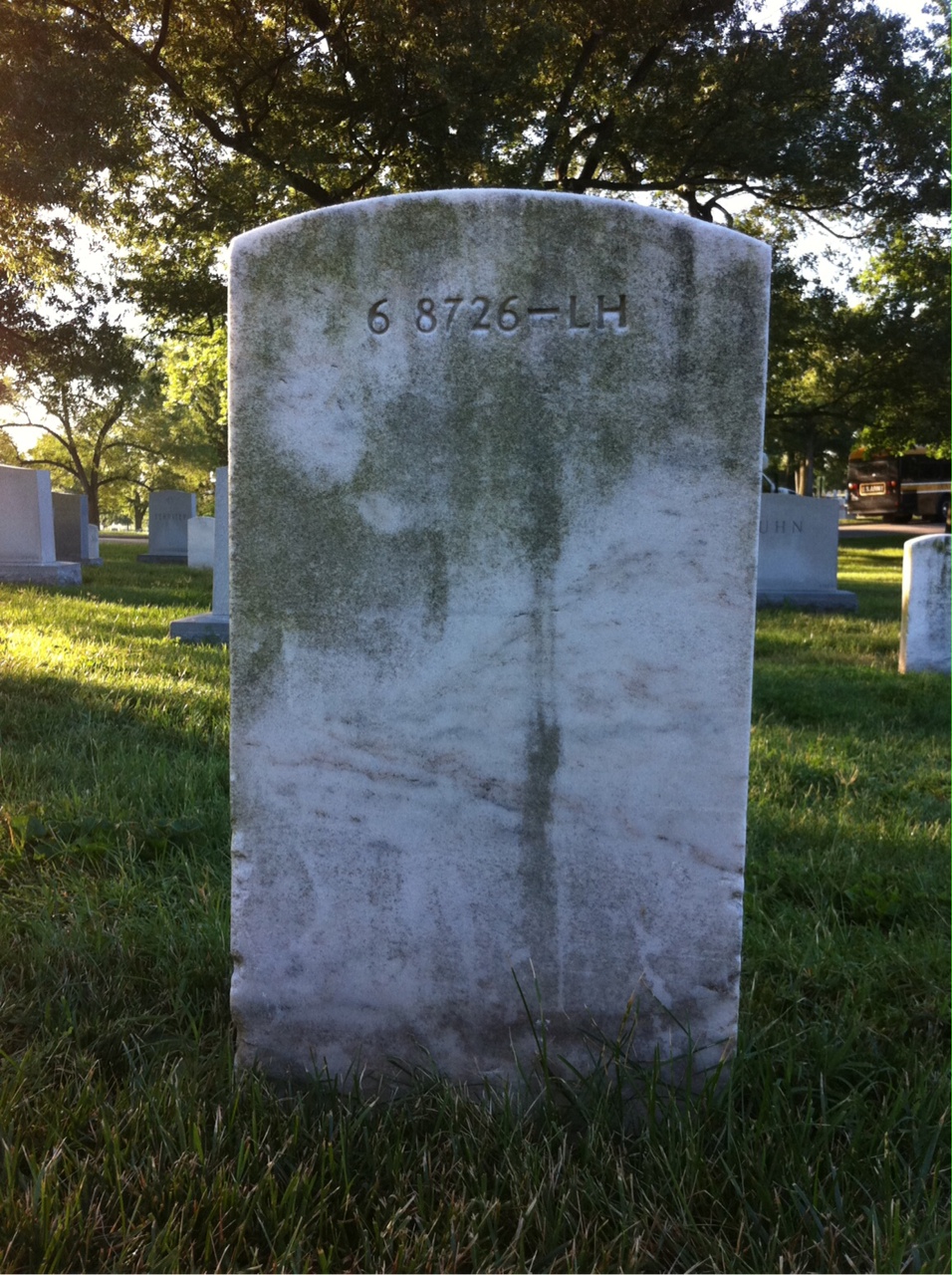 Back of headstone — William Herman Denney