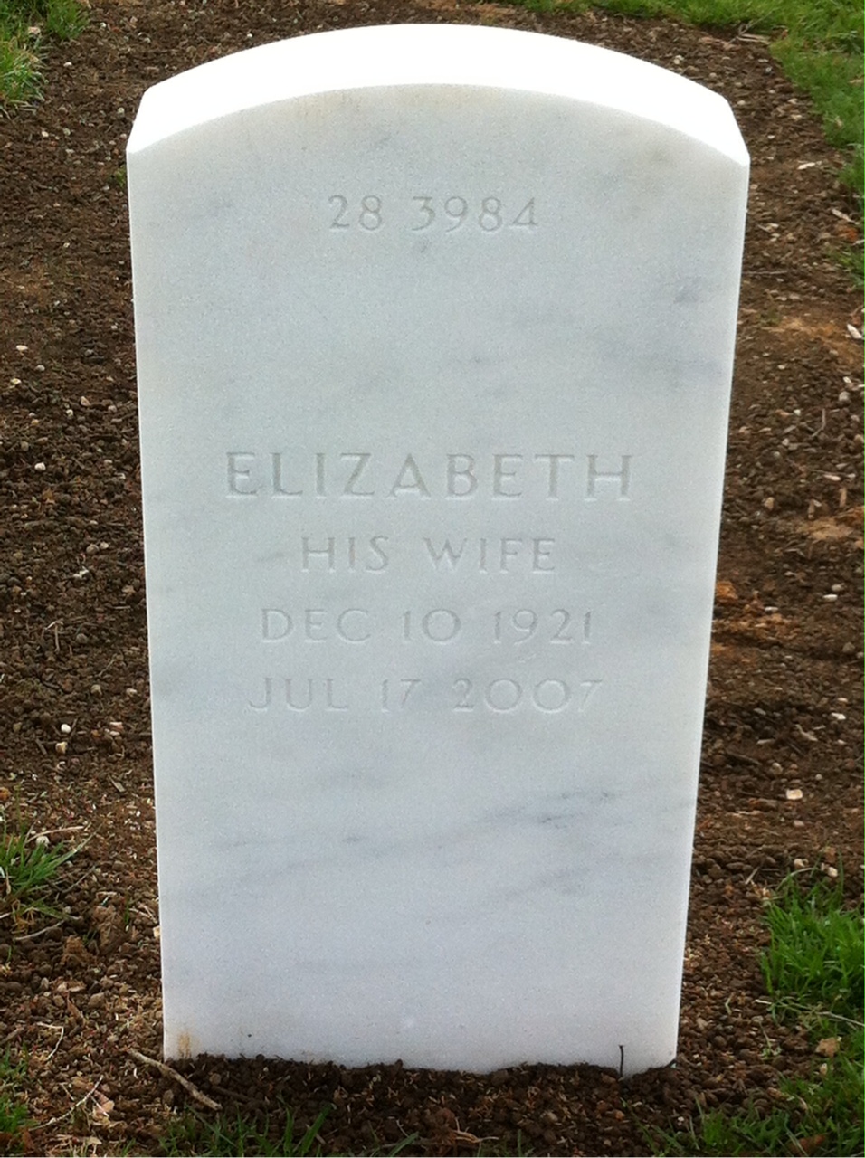 Back of headstone — Adrien Morais