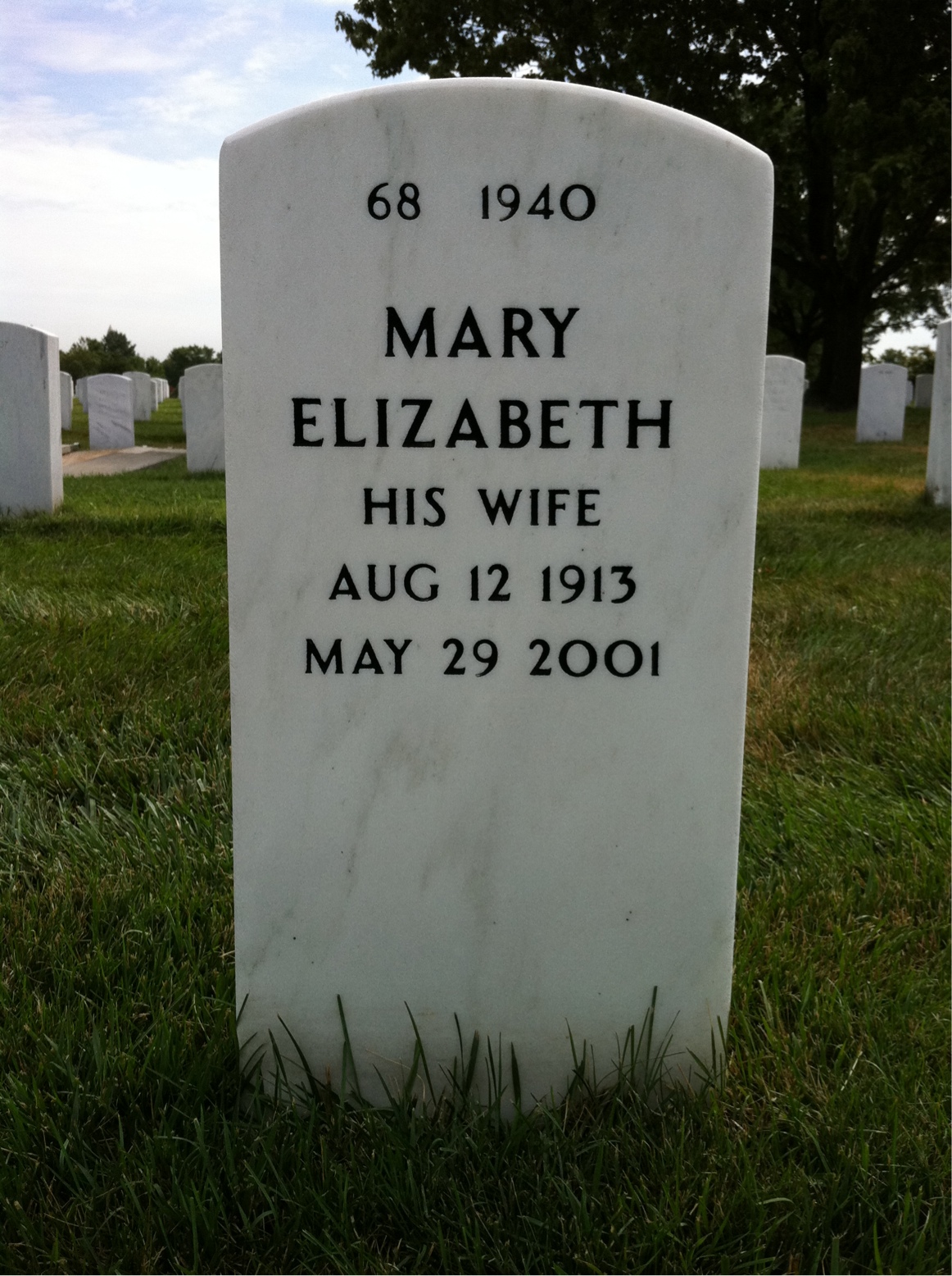 Back of headstone — Marshall Kirkham