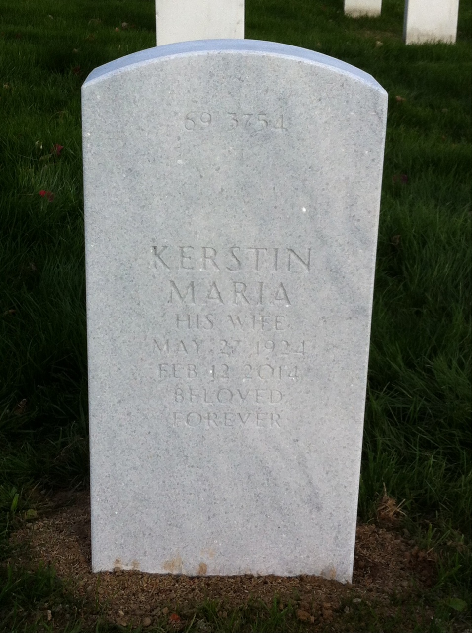 Back of headstone — George Pilat