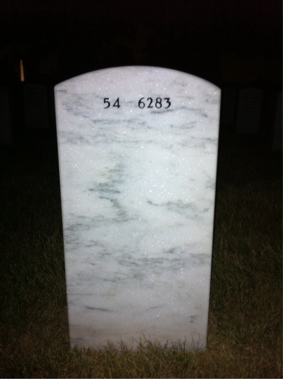 Back of headstone — Robert Fenster