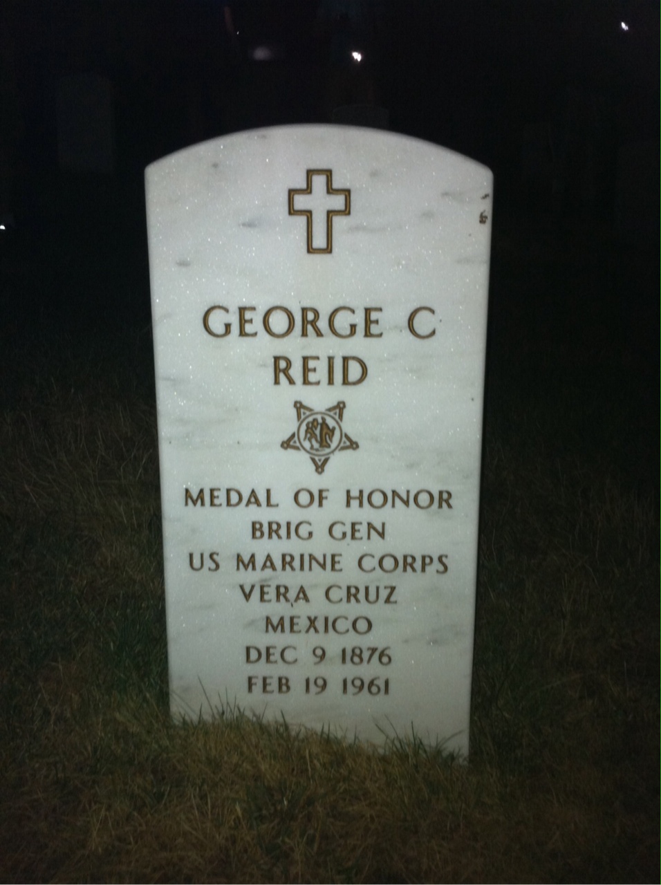 Headstone shared by 2 interments, including George Reid