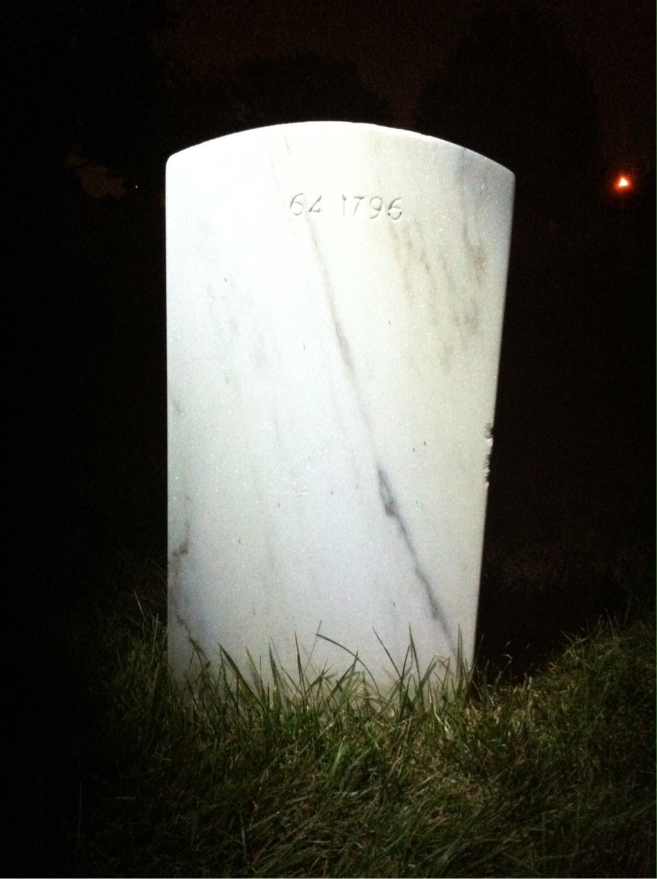 Back of headstone — Sheffield V Cameron