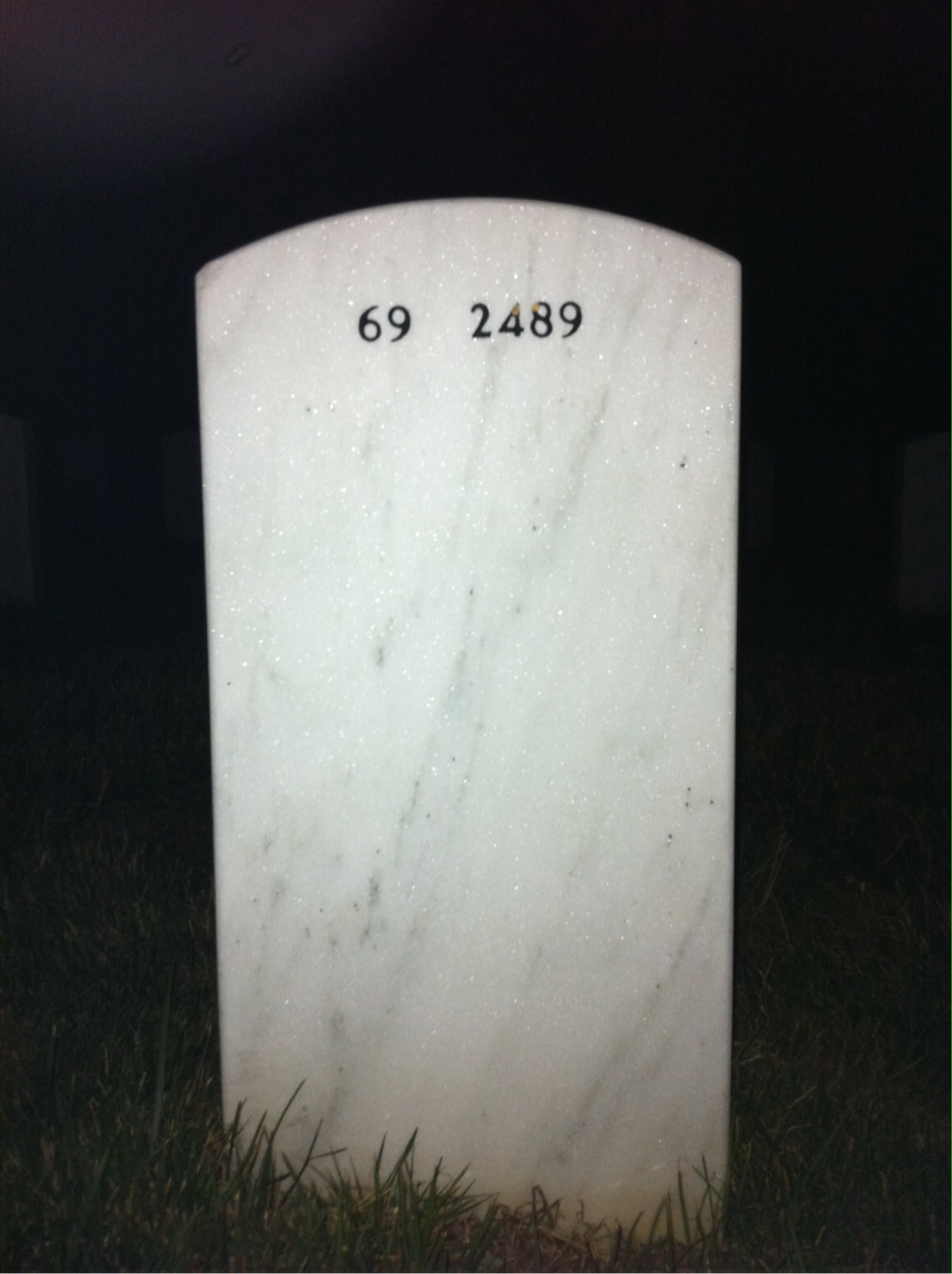 Back of headstone — Clarence Simms