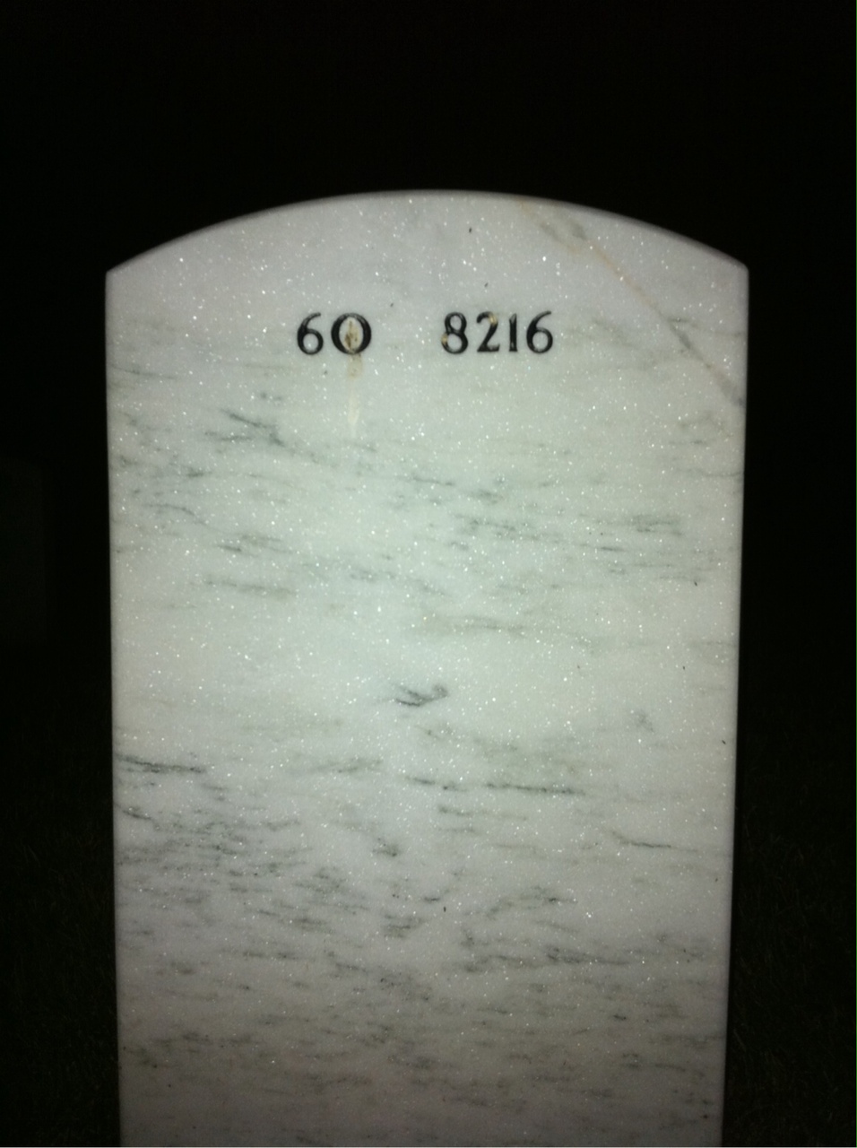 Back of headstone — Toccara Green