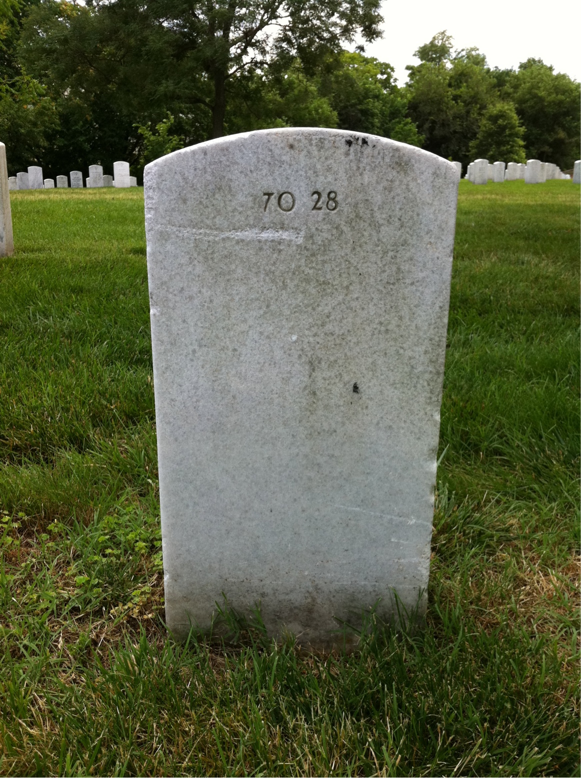 Back of headstone — Clarence Cox