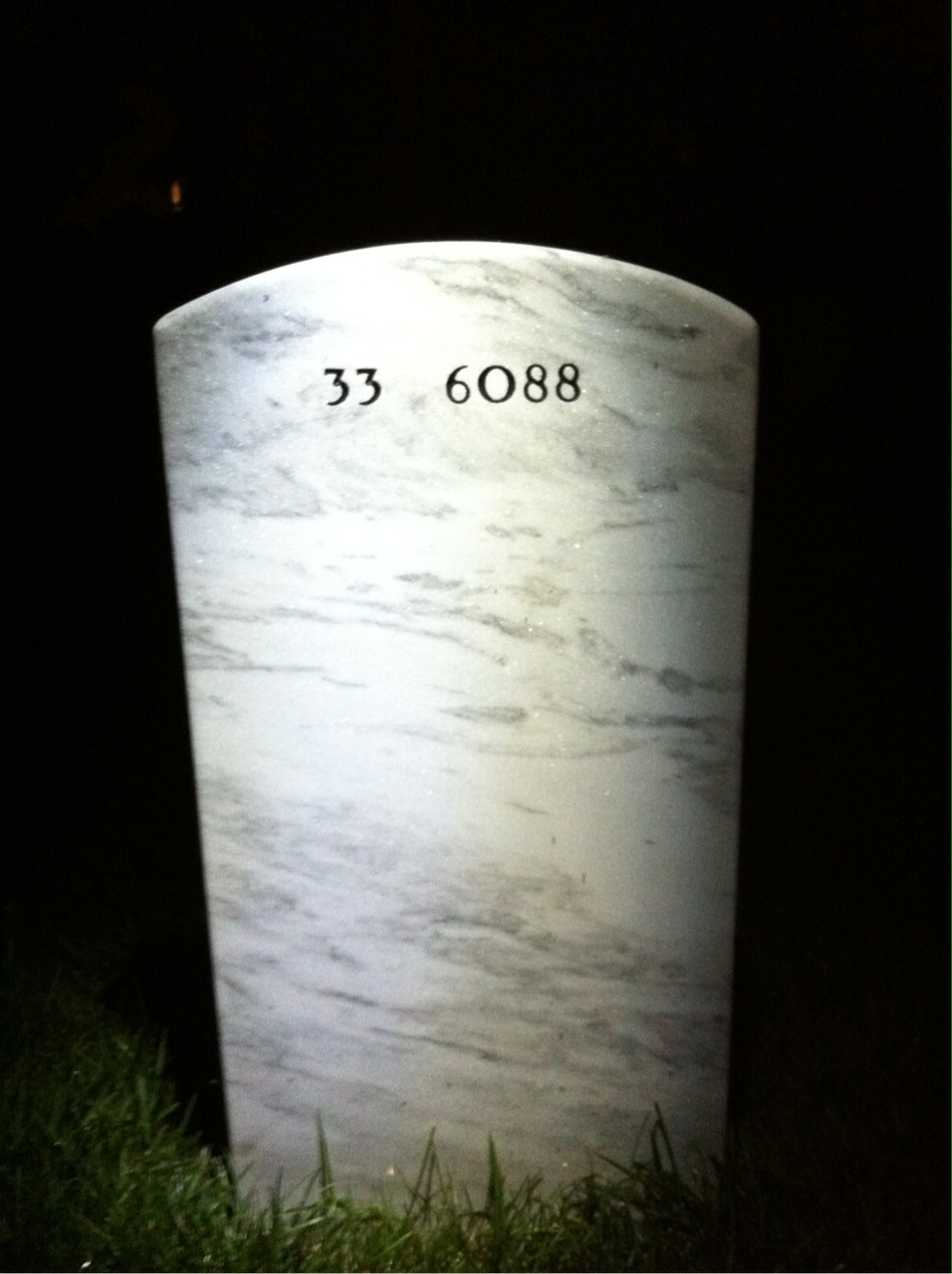 Back of headstone — Allen Gheen