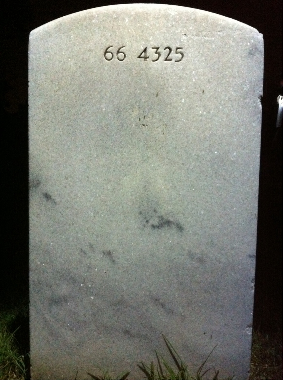 Back of headstone — Harold Molyneaux