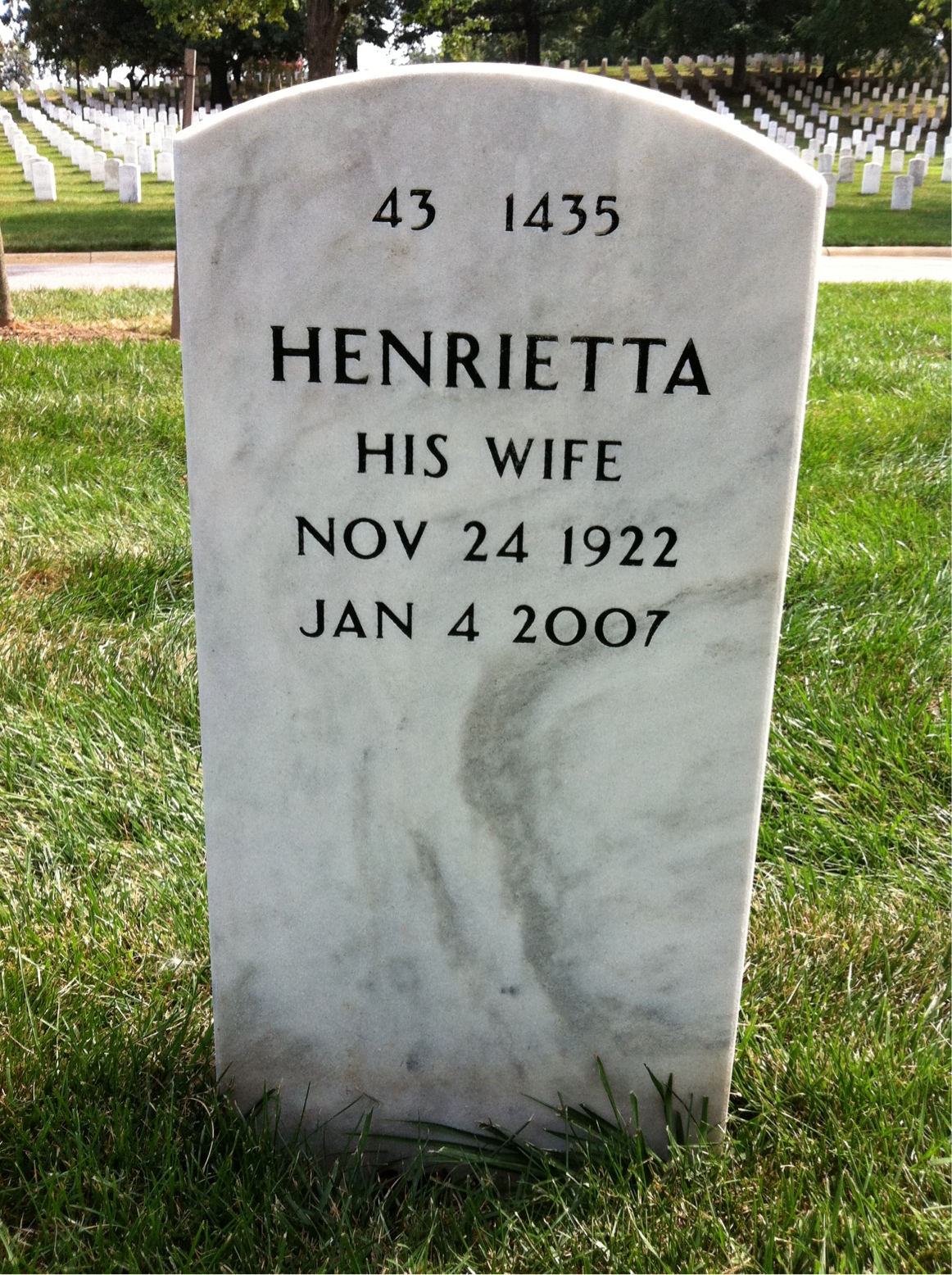 Back of headstone — Irving Shantz