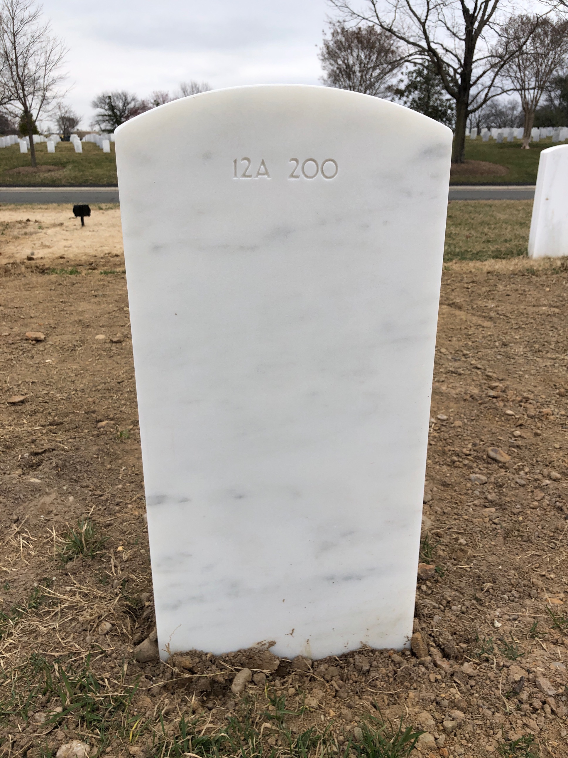 Back of headstone — Walter Brickman