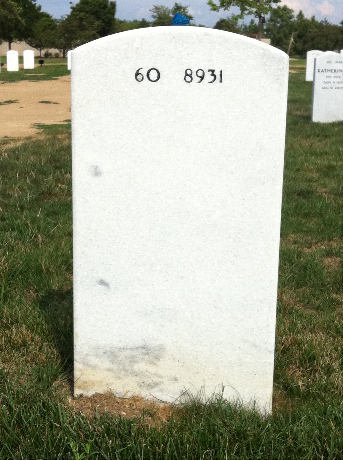 Back of headstone — George Smith