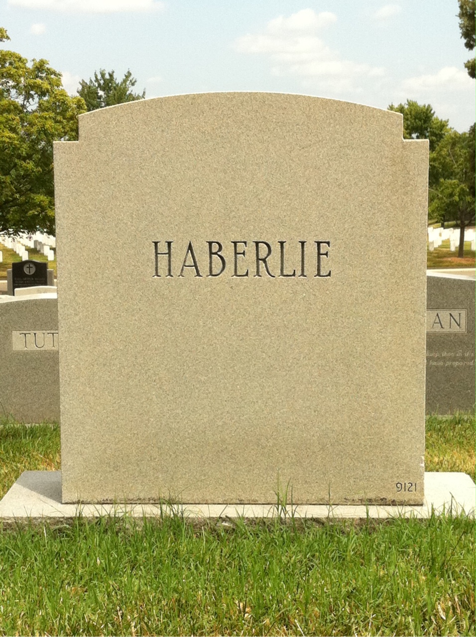 Back of headstone — Douglas Haberlie