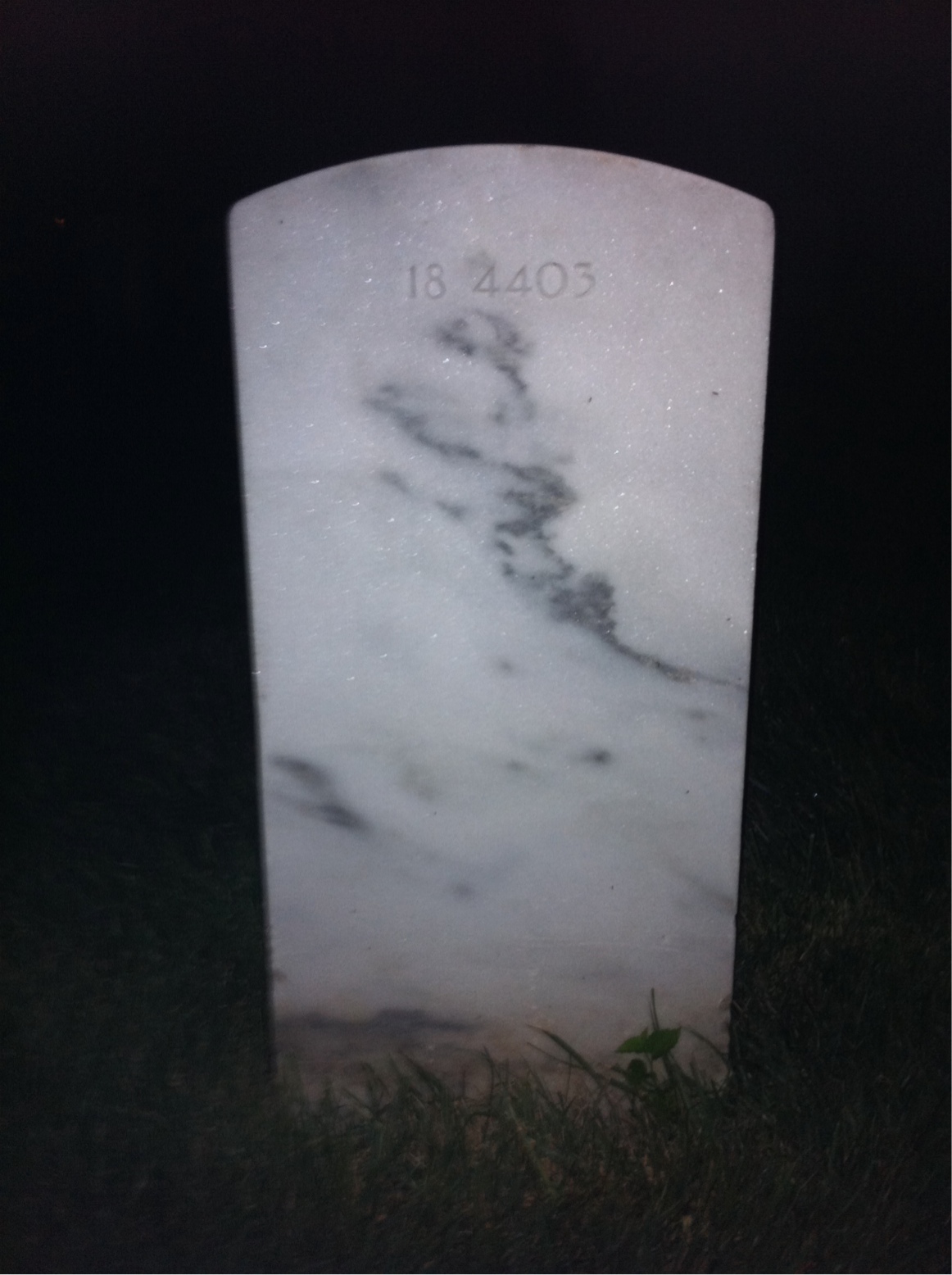 Back of headstone — Gustaf Anderson