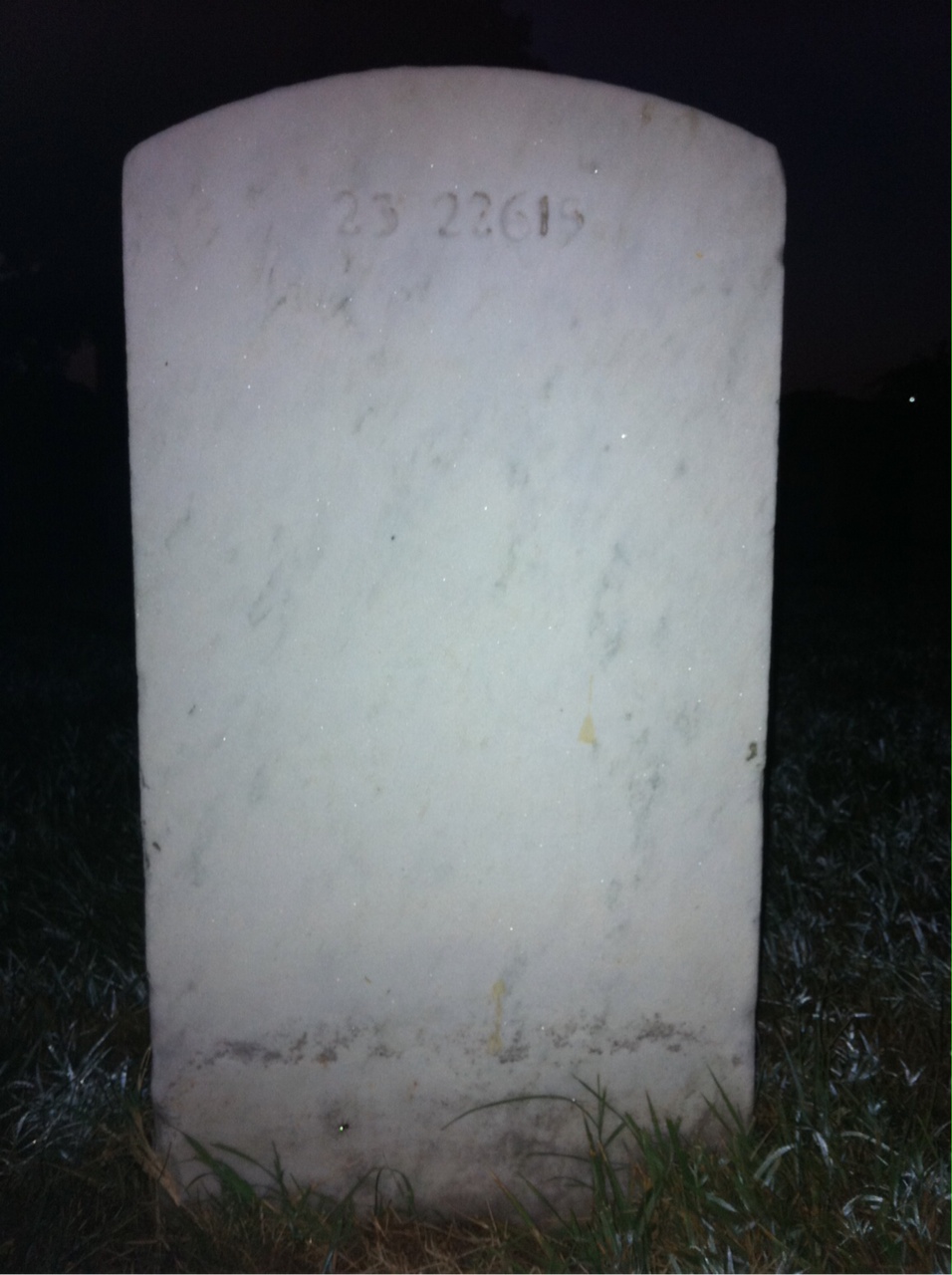 Back of headstone — Henry Bankett