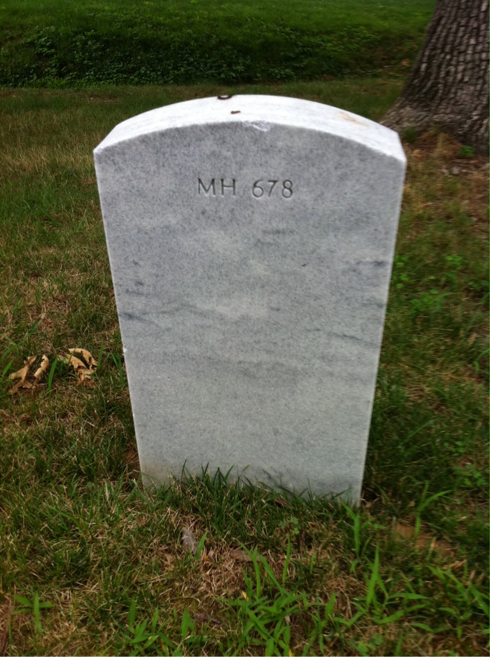 Back of headstone — Harold Alwan