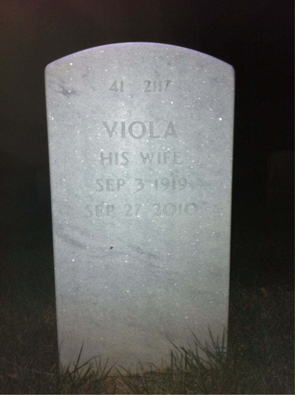 Back of headstone — Henry Morgan