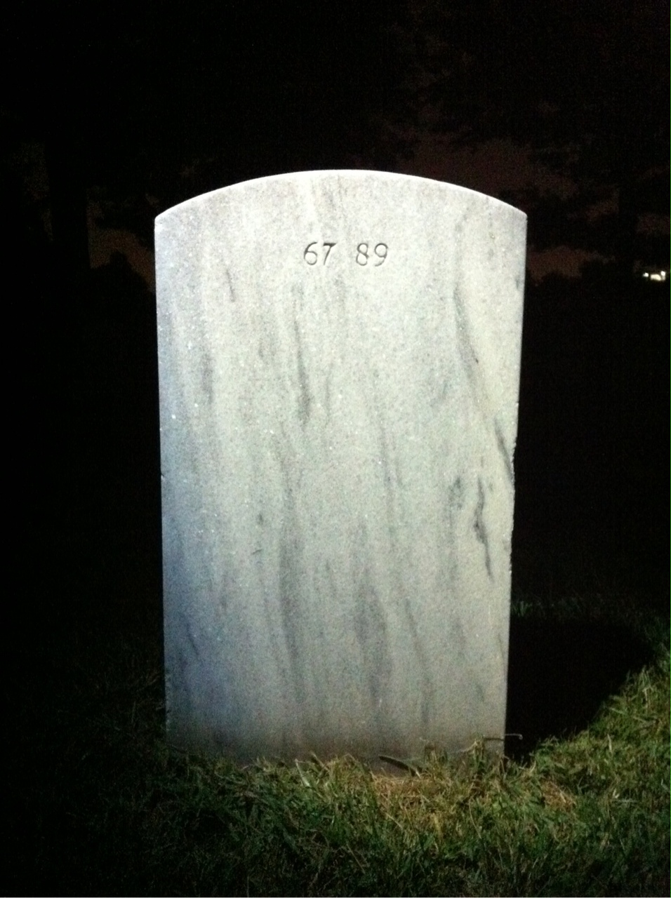 Back of headstone — Walter Gaither Mcdougal