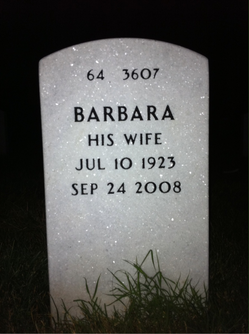 Back of headstone — Roy Jackson
