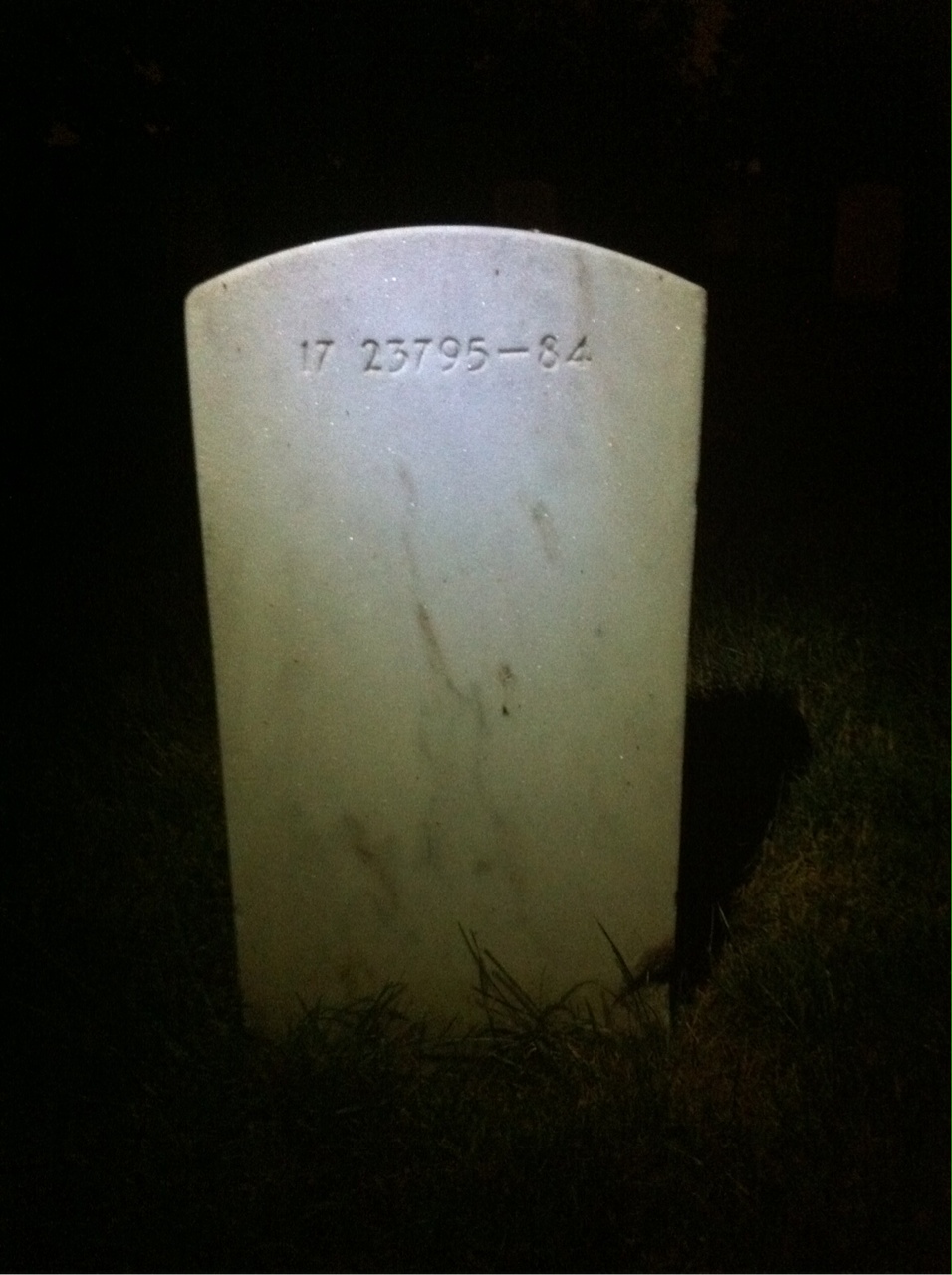 Back of headstone — Lewis Myers