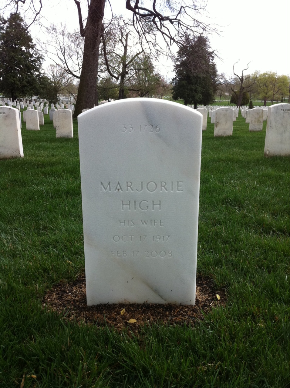 Back of headstone — Chester Hansen
