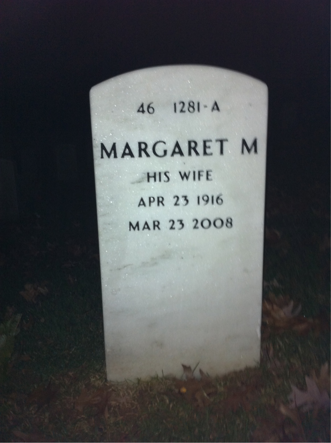 Back of headstone — Richard Mellen