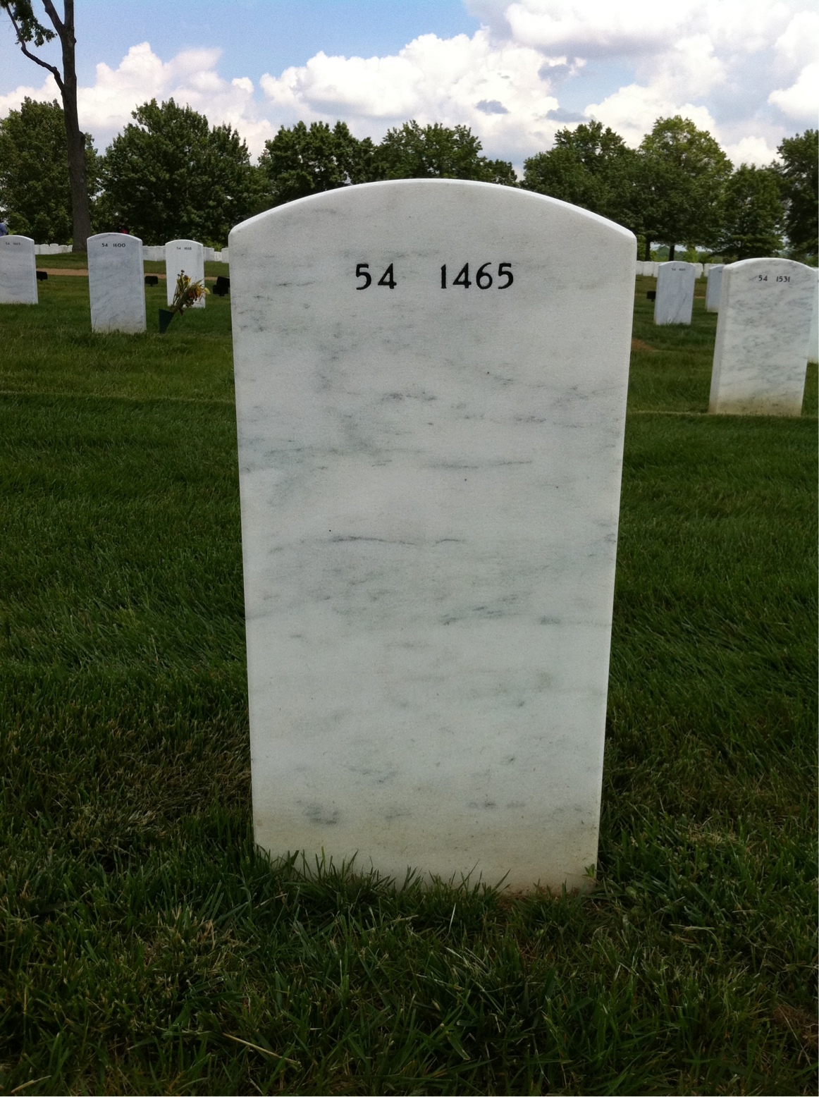 Back of headstone — William Rufus Patrick