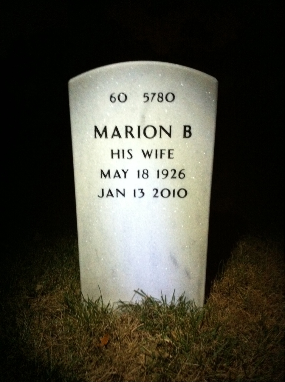 Back of headstone — Thomas Andrecheck