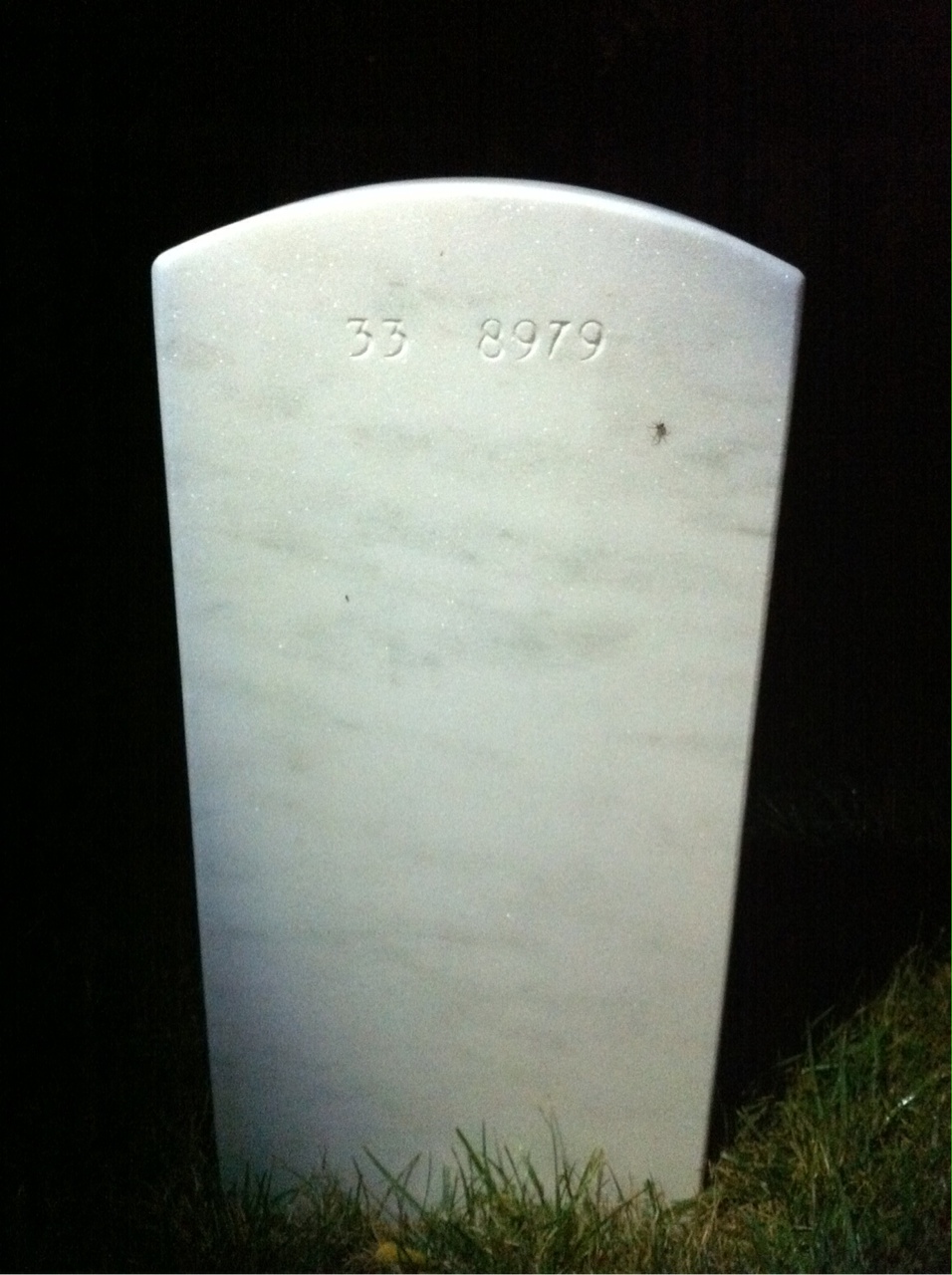 Back of headstone — Elmer Roy