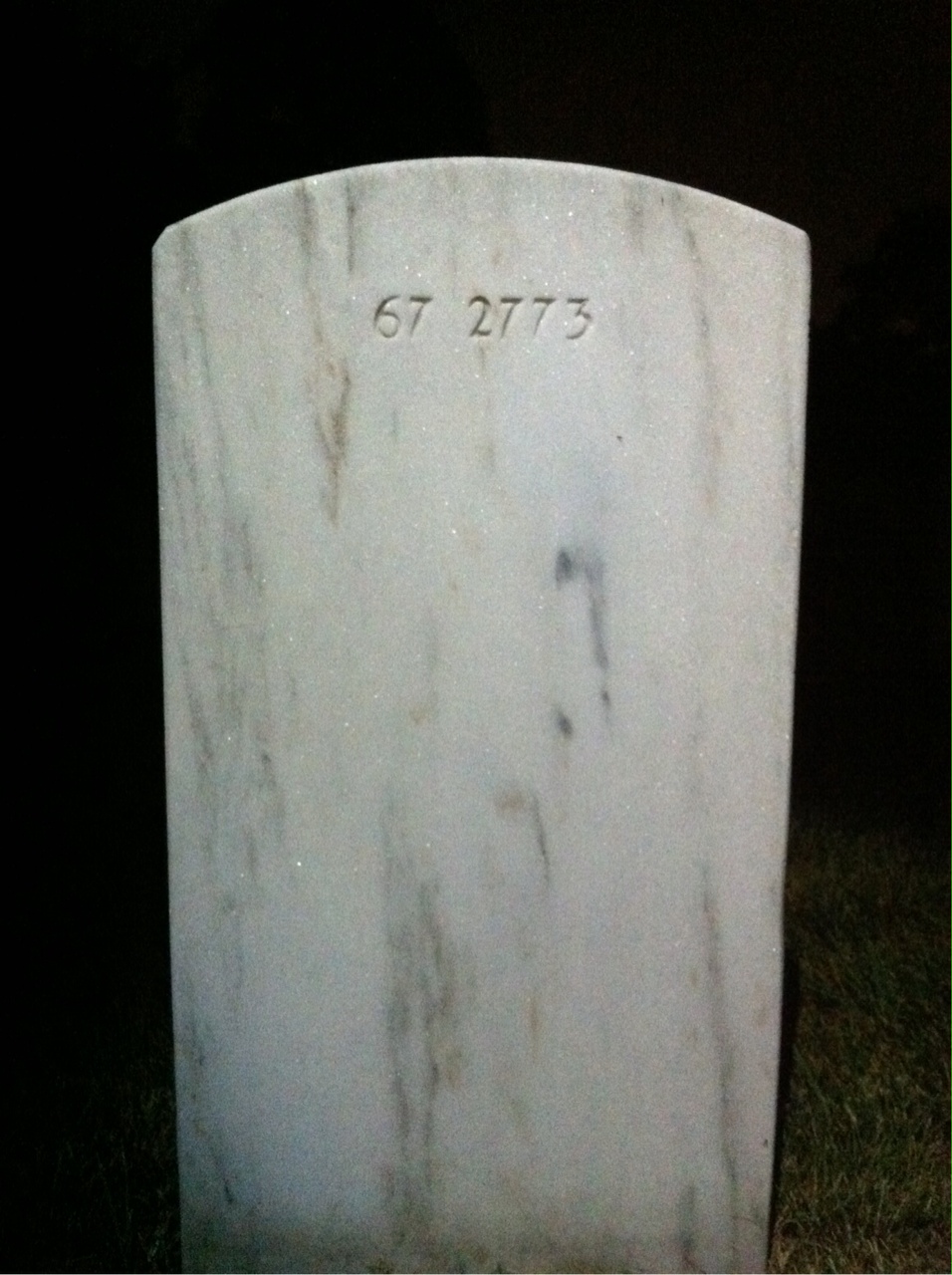 Back of headstone — Reilly Anglim