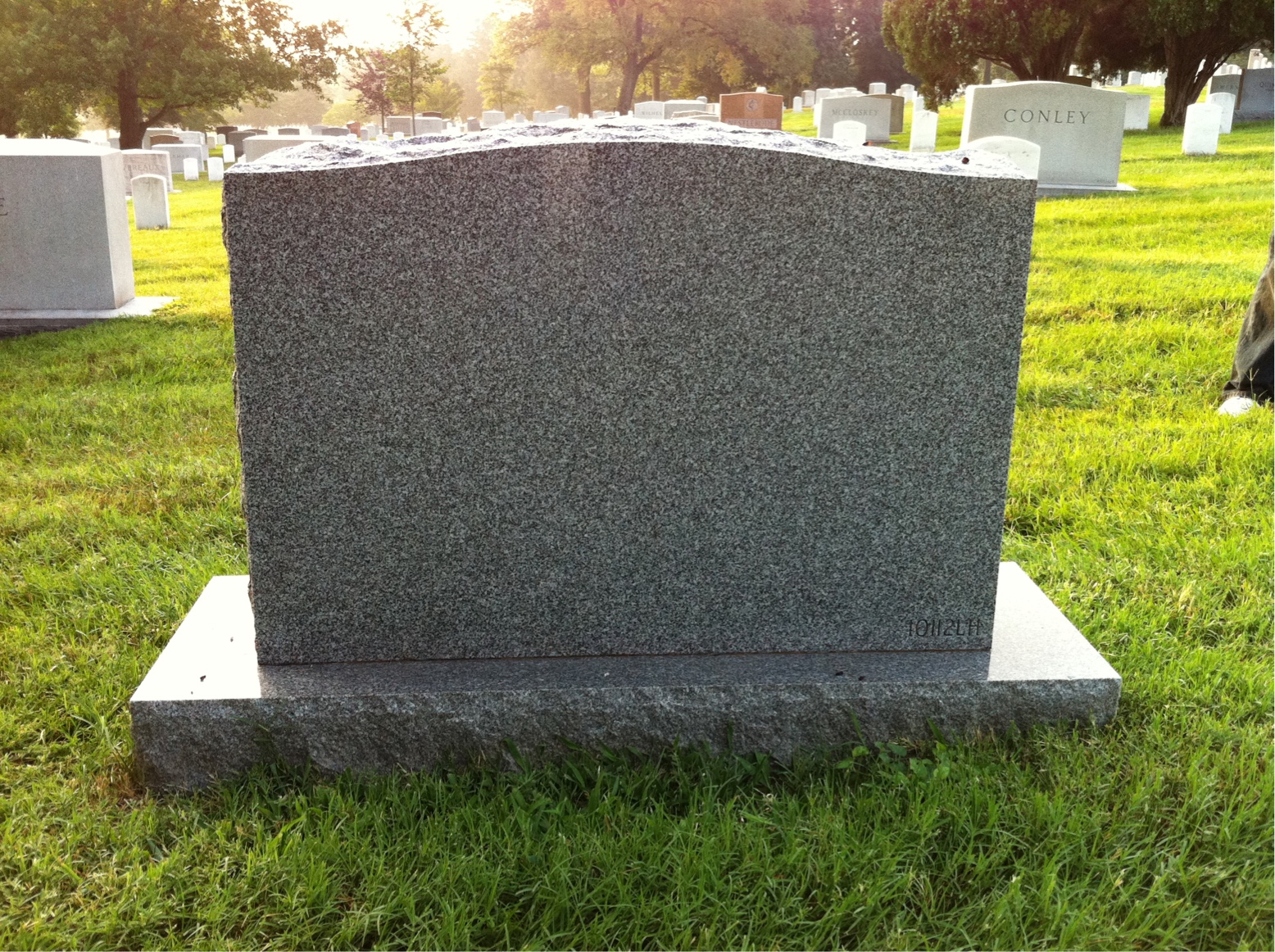 Back of headstone — Philip Smith
