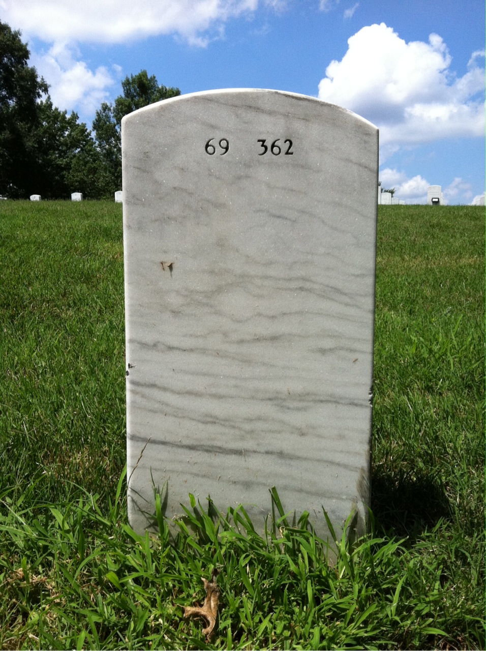 Back of headstone — Donald Merolla