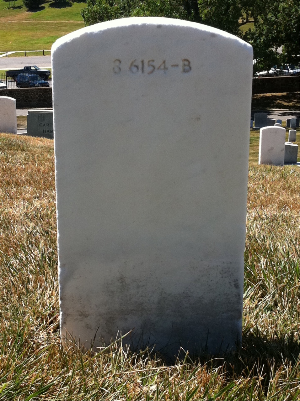 Back of headstone — Inez Abel