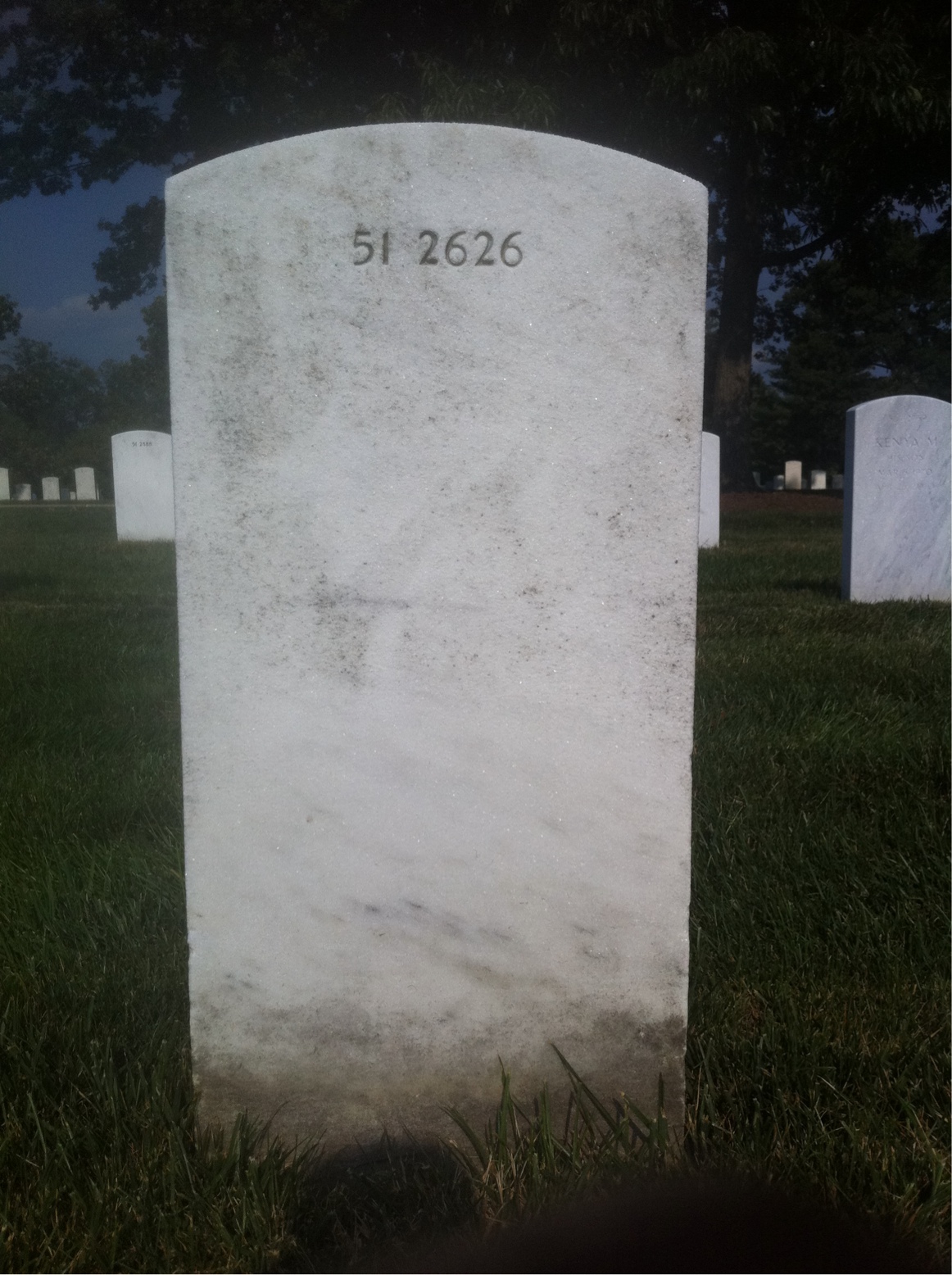 Back of headstone — Charles Mitchem