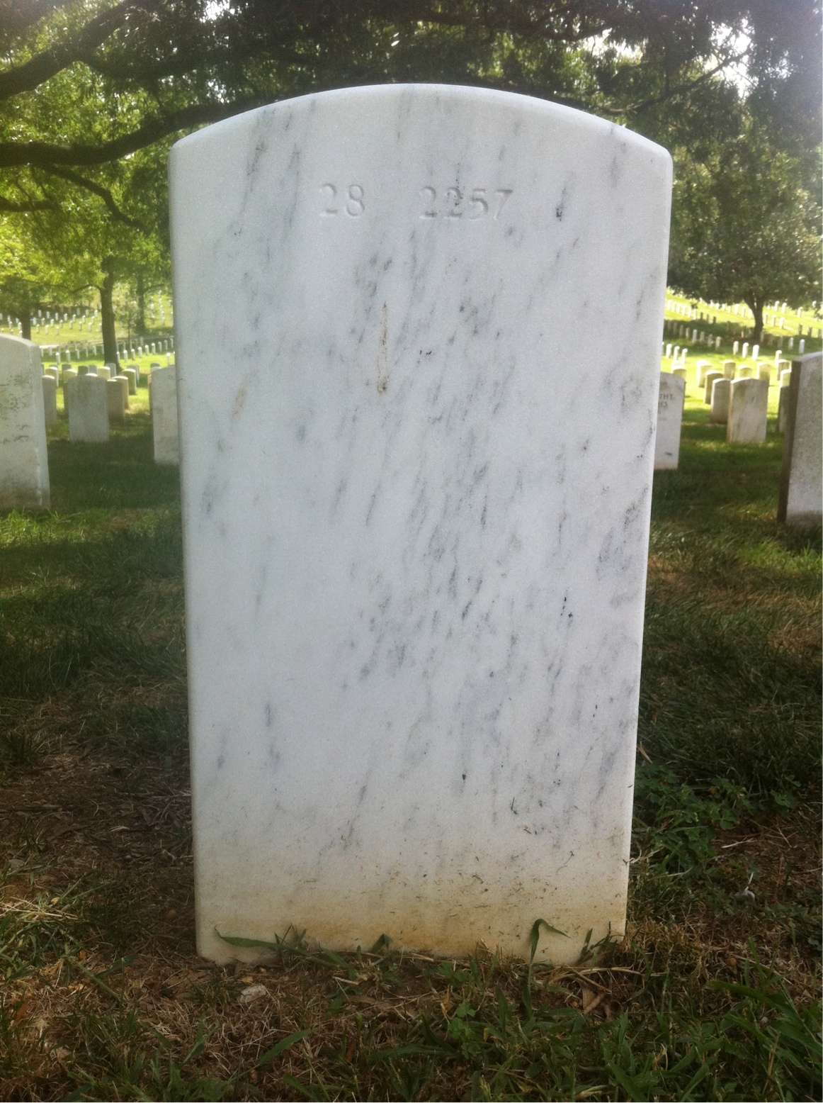 Back of headstone — Paul Muller