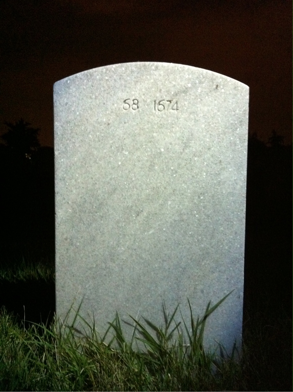 Back of headstone — Emory Boswell