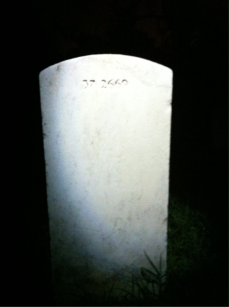 Back of headstone — Herman Bailey