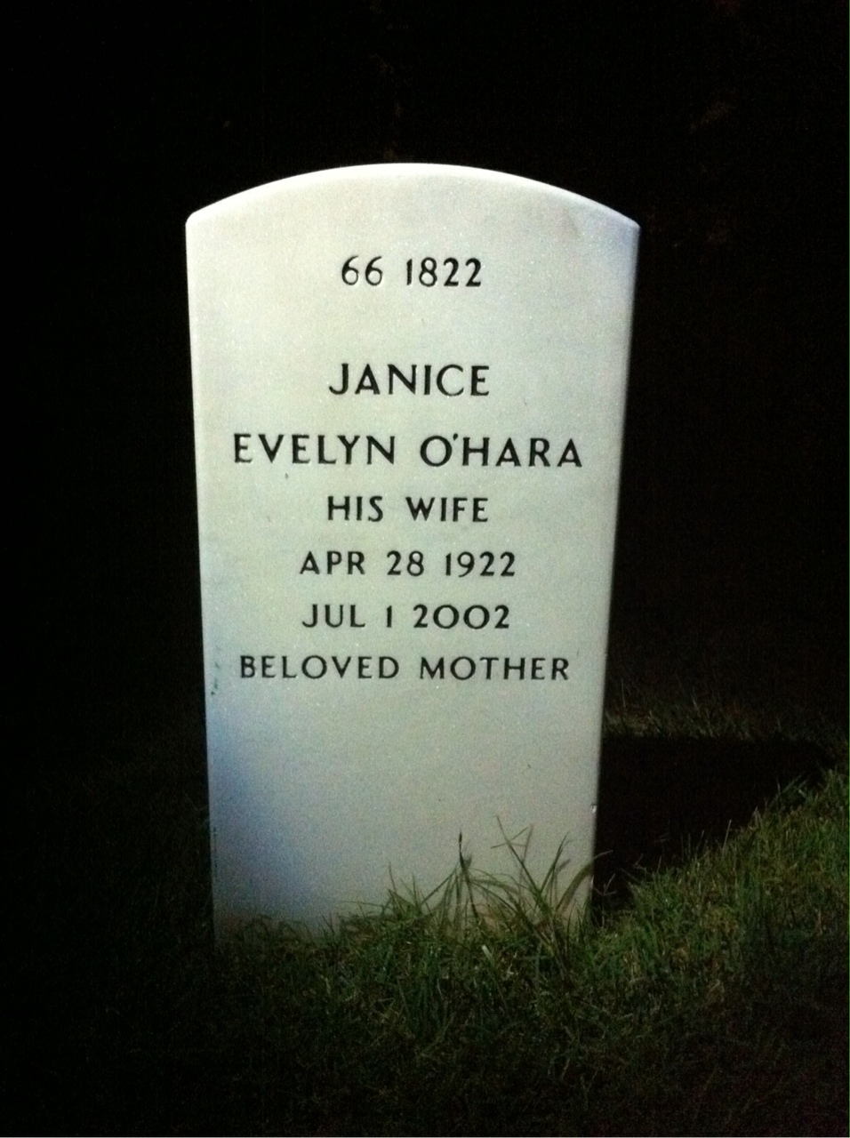 Back of headstone — Charles Leach